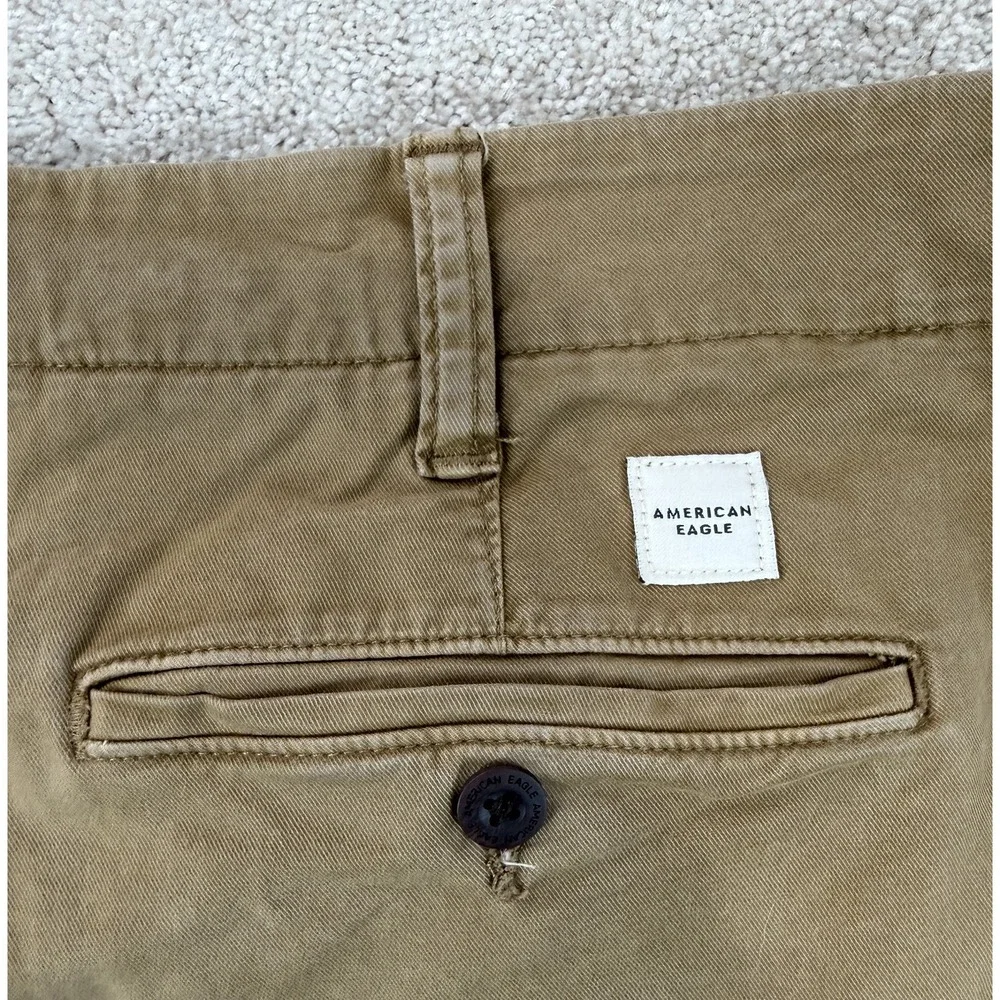 American Eagle Flex Athletic Skinny Khaki Pants Men's 36x36 (Fits 36x33) Preppy